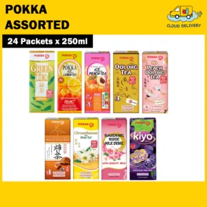 Pokka Tea (24 x 250ml) [Green Tea/Lemon Tea/Strawberry Tea/Blueberry Tea/Peach Tea/Oolong/Bandung/Houjicha/Kiyo]