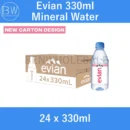 Evian Mineral Water 24 x 330ml / 24 x 500ml / 12 x 1.5L Carton Bundle