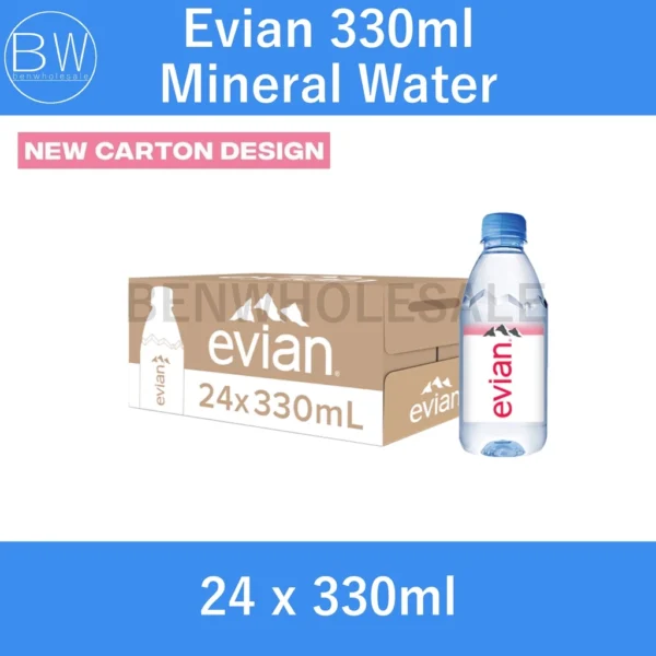 Evian Mineral Water 24 x 330ml / 24 x 500ml / 12 x 1.5L Carton Bundle - Image 2