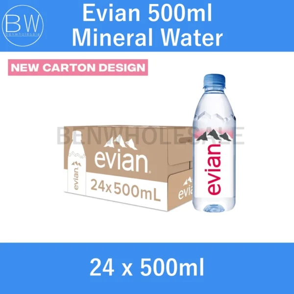 Evian Mineral Water 24 x 330ml / 24 x 500ml / 12 x 1.5L Carton Bundle - Image 3