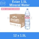 Evian Mineral Water 24 x 330ml / 24 x 500ml / 12 x 1.5L Carton Bundle